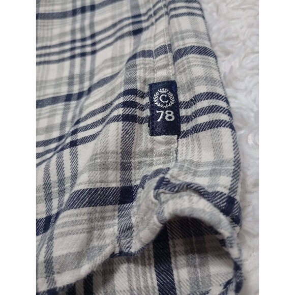 Chaps Shirt Men's XLT/TGL   Gray-black-white Plaid Long Sleeve Button Up - Picture 6 of 11